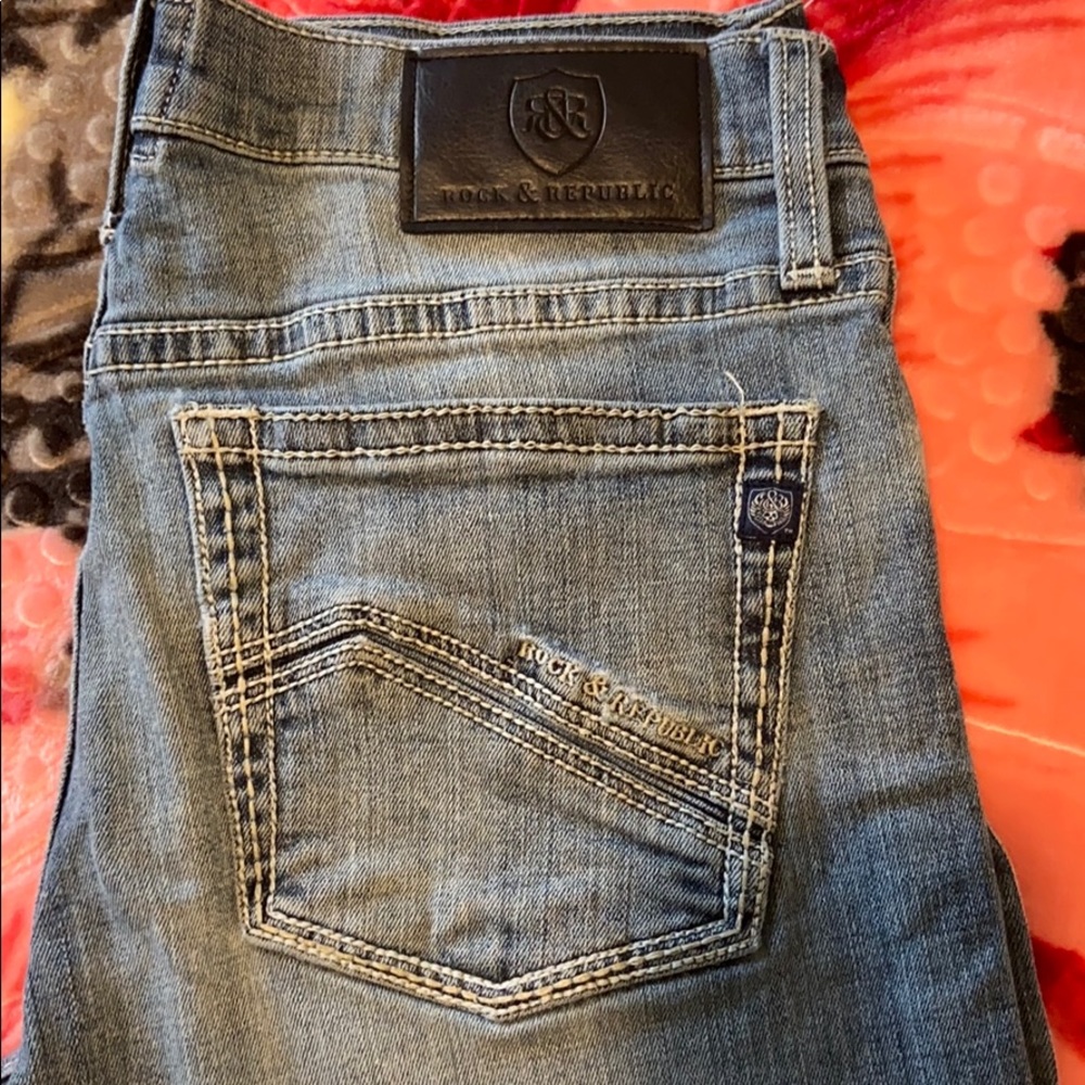 Male relaxed straight rock&republic jeans